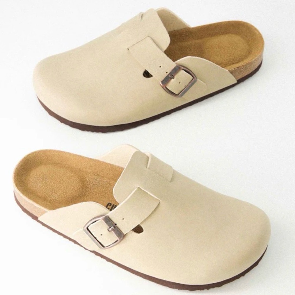 CUSHIONAIRE Hana Cork Footbed Womens Clogs Comfortable Vegan Suede Clogs  8 - Picture 3 of 12